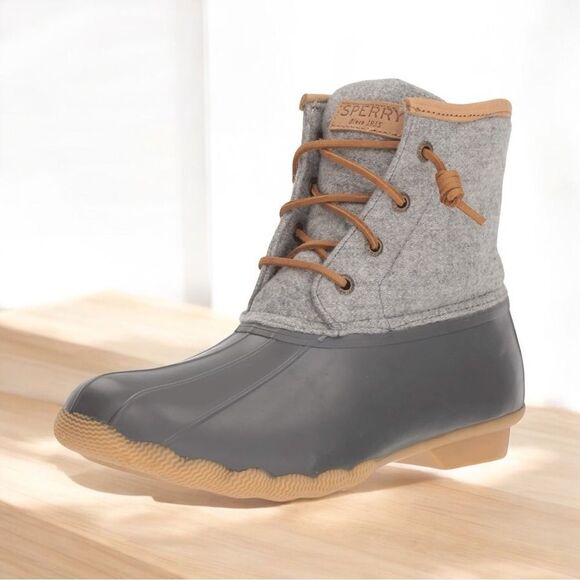 Sperry Womens Saltwater Emboss Wool Boots Sz 11 - Picture 1 of 11